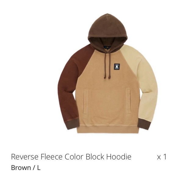 Teddy Fresh Reverse Fleece Color Block Hoodie - Picture 1 of 5